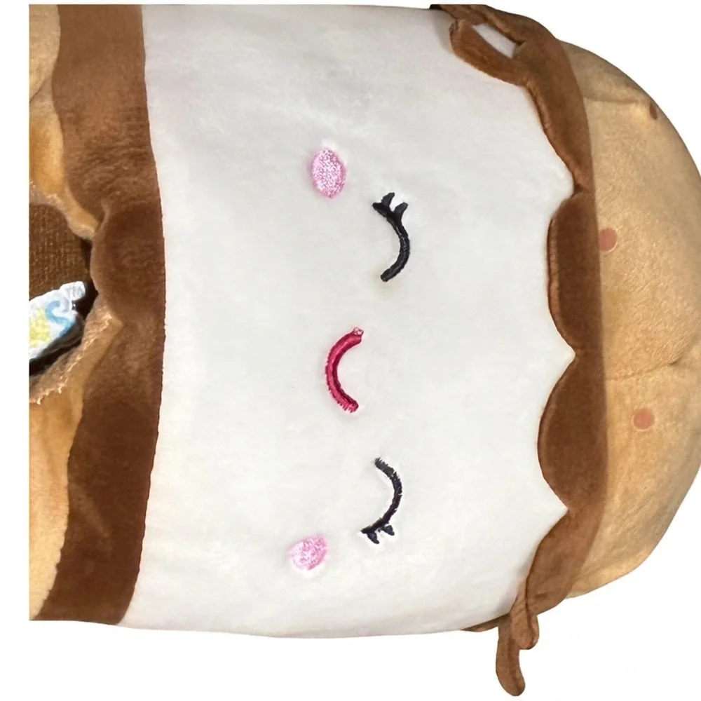 Squishmallows Brown and White Kids Slippers Size: 2 - 3